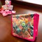 Flower Print Indian Jewelry Box Satin Pouches Jewellery Traveling Organizer Storage Bag with 4 Transparent Pouches Indian Wedding Favor Bridesmaid Gift